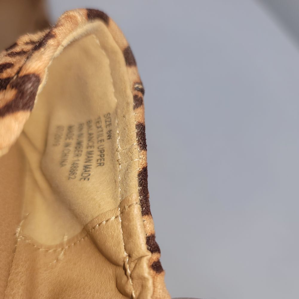 Torrid Scrunch Ballet Flats‎ Sz 8 W Animal Print Leopard Preppy Ballerina Shoes - Picture 7 of 8